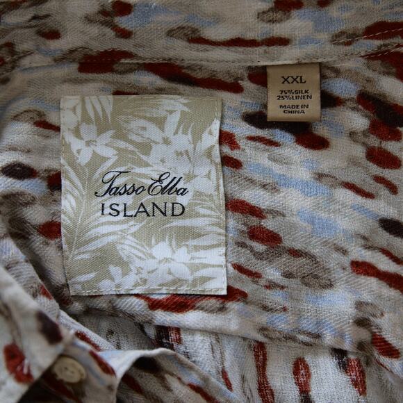 TASSO ELBA Men's Silk and Linen Casual Button-down shirt size XXL - Picture 4 of 5